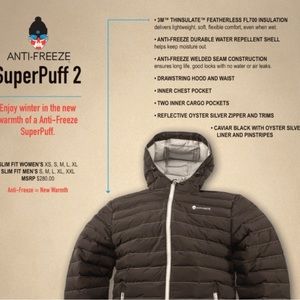 Women's super puff 2 antifreeze jacket. Brand new.  Never worn.